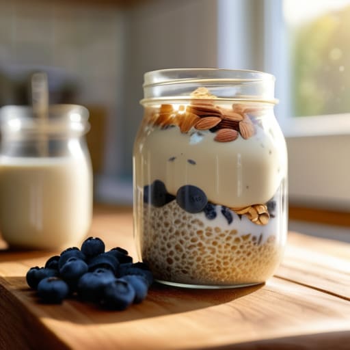 Preparing The Overnight Oats System in jars.