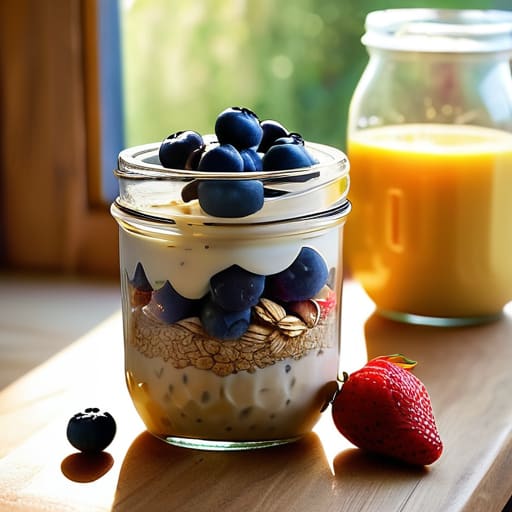 Preparing breakfast with The Overnight Oats System.