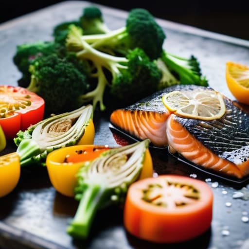 Salmon and vegetables, The Sheet Pan Savior.