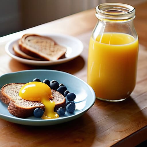 Quick breakfast for dinner with eggs.