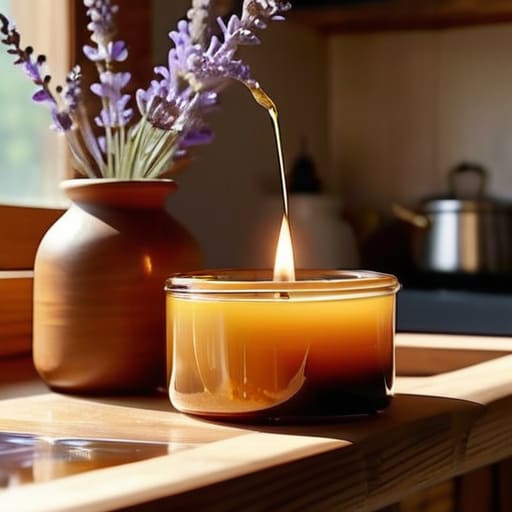 Natural Hand-Poured Soy Candles with essential oils.