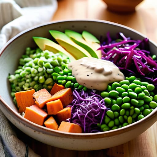 Assembling The "No-Cook" Grain Bowl.