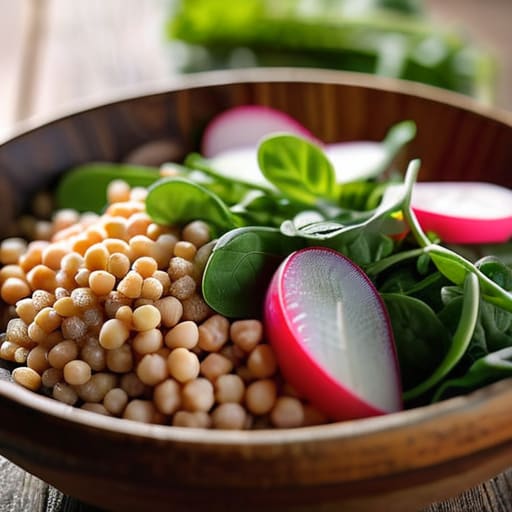 The "Everything" Grain Bowl with fresh vegetables.
