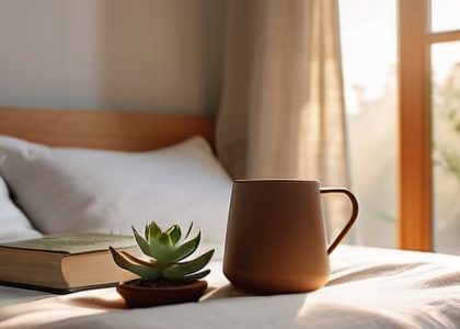 Low-stress morning routine for wellness.
