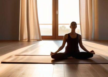 Person performing morning stretches for wellness.
