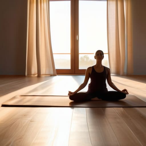 Person performing morning stretches for wellness.