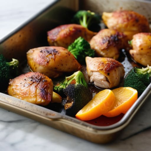The Sheet Pan Savior meal preparation.
